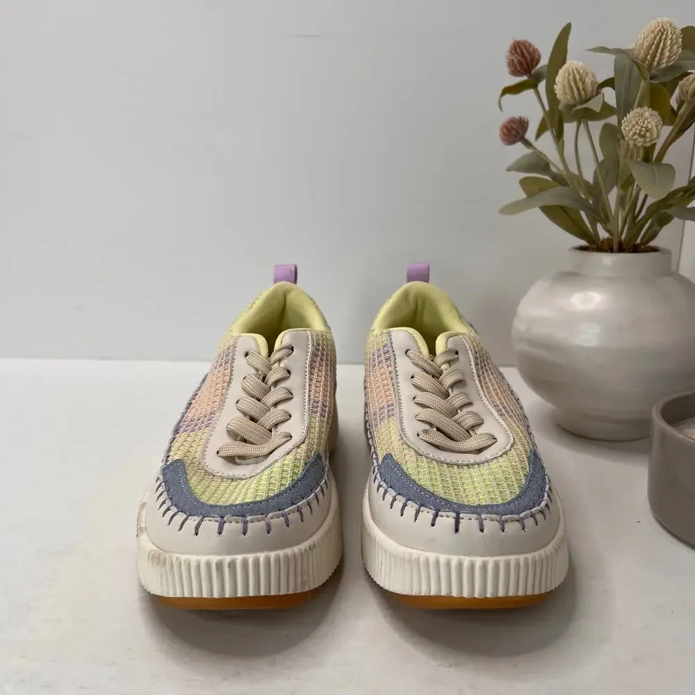 Nicole Miller Brita Platform Lace up Sneakers Multicolored Women 7.5 Light wear